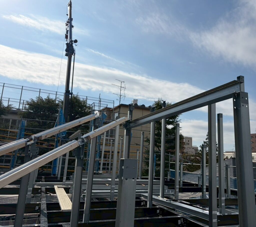 東京都目黒区-鉄骨組立て